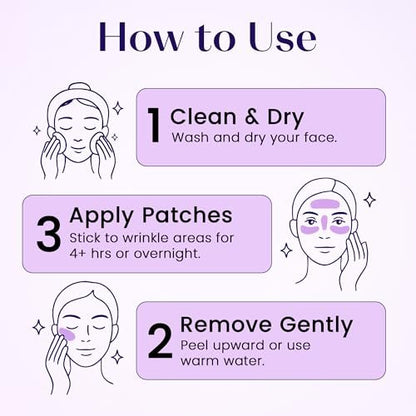 LumiDew Smile Line & Anti Wrinkle Patches - Face Tape for Wrinkles, Forehead & Lips, Japanese Face Tape Lifting & Anti Wrinkle Tape for Face, Forehead Wrinkle Patches Overnight Avelisse