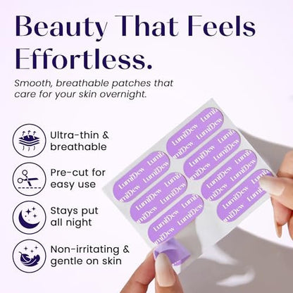 LumiDew Smile Line & Anti Wrinkle Patches - Face Tape for Wrinkles, Forehead & Lips, Japanese Face Tape Lifting & Anti Wrinkle Tape for Face, Forehead Wrinkle Patches Overnight Avelisse