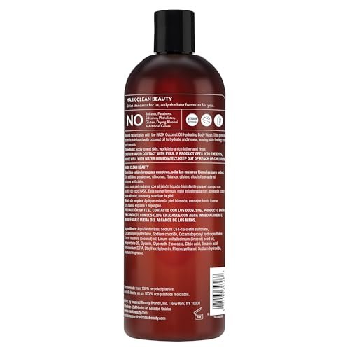 HASK Coconut Oil Nourishing Body Wash – Hydrates & Softens Skin, Vegan, pH-Balanced, Sulfate-Free, Paraben-Free, Gluten-Free, Cruelty-Free (24.5 Fl Oz) - görsel 10