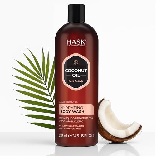 HASK Coconut Oil Nourishing Body Wash – Hydrates & Softens Skin, Vegan, pH-Balanced, Sulfate-Free, Paraben-Free, Gluten-Free, Cruelty-Free (24.5 Fl Oz) - görsel 2