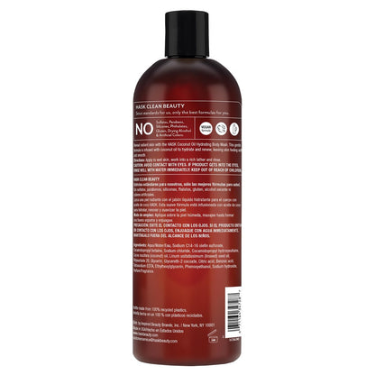 HASK Coconut Oil Nourishing Body Wash – Hydrates & Softens Skin, Vegan, pH-Balanced, Sulfate-Free, Paraben-Free, Gluten-Free, Cruelty-Free (24.5 Fl Oz)