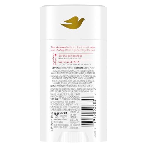 Dove Whole Body Deo Aluminum Free Anti-Chafe Deodorant Stick for Women - Berry Blush, 2.4 oz - görsel 4