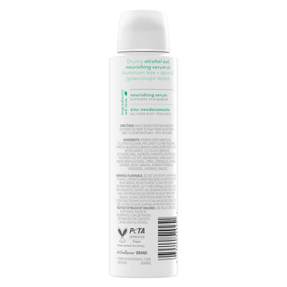 Dove Whole Body Deo Alcohol Free Deodorant Spray for Women - Morning Dew, 4 oz