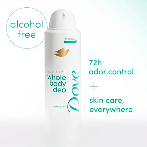 Dove Whole Body Deo Alcohol Free Deodorant Spray for Women - Morning Dew, 4 oz - görsel 6