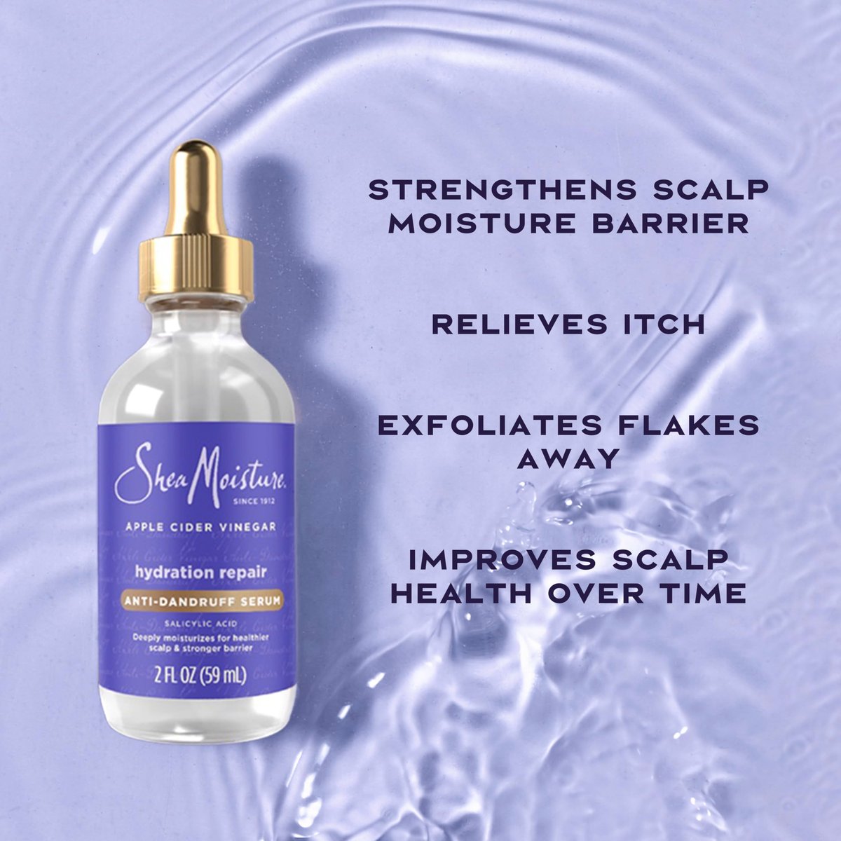 SheaMoisture Scalp Repair & Hydrate Anti-Dandruff Serum with Salicylic Acid and Scalp Repair Technology, 2 fl oz - görsel 8