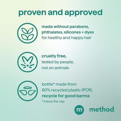 Method Men 2-in-1 Shampoo and Conditioner, Marine + Mist, 14 oz – Cleans and Conditions with Argan and Jojoba Oil, Paraben Free
