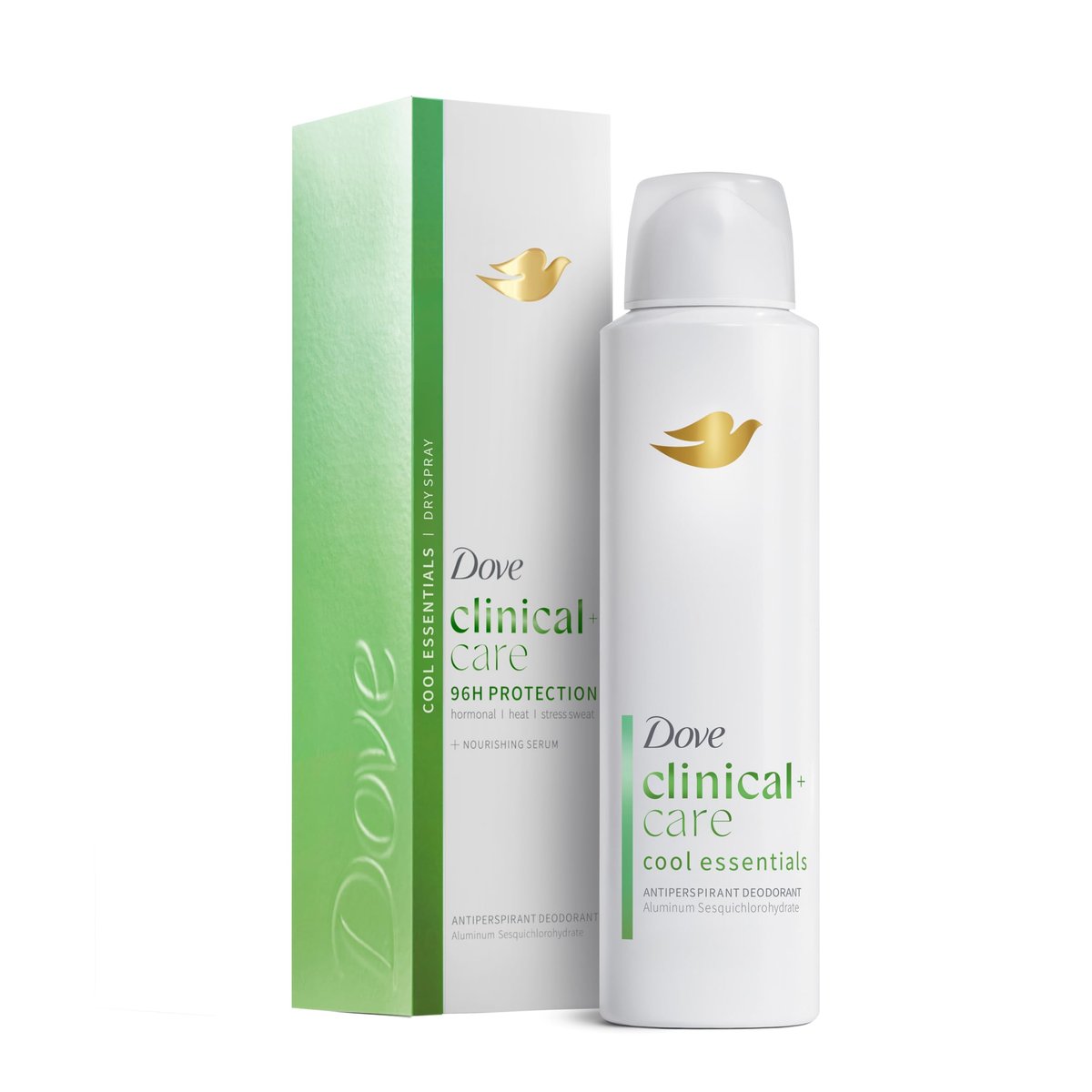 Dove Clinical + Care Antiperspirant Deodorant Dry Spray for Women Cool Essentials, 3.8 oz - görsel 1