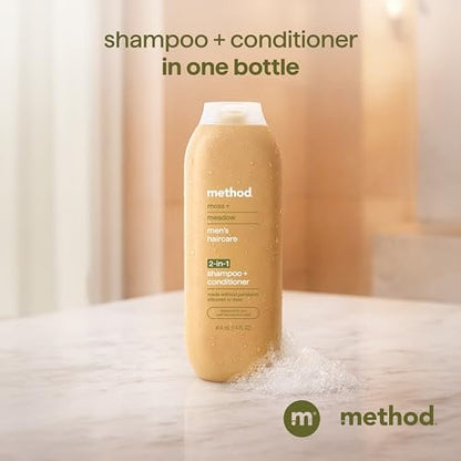 Method Men 2-in-1 Shampoo and Conditioner, Moss + Meadow - 14 oz