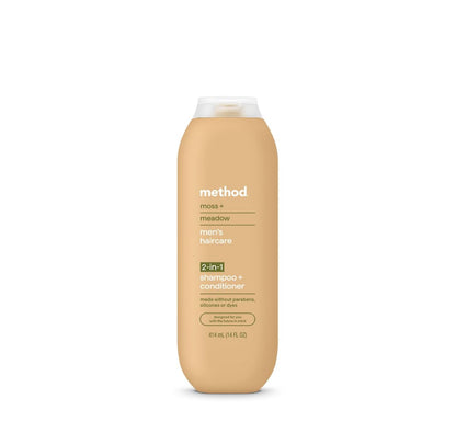 Method Men 2-in-1 Shampoo and Conditioner, Moss + Meadow - 14 oz