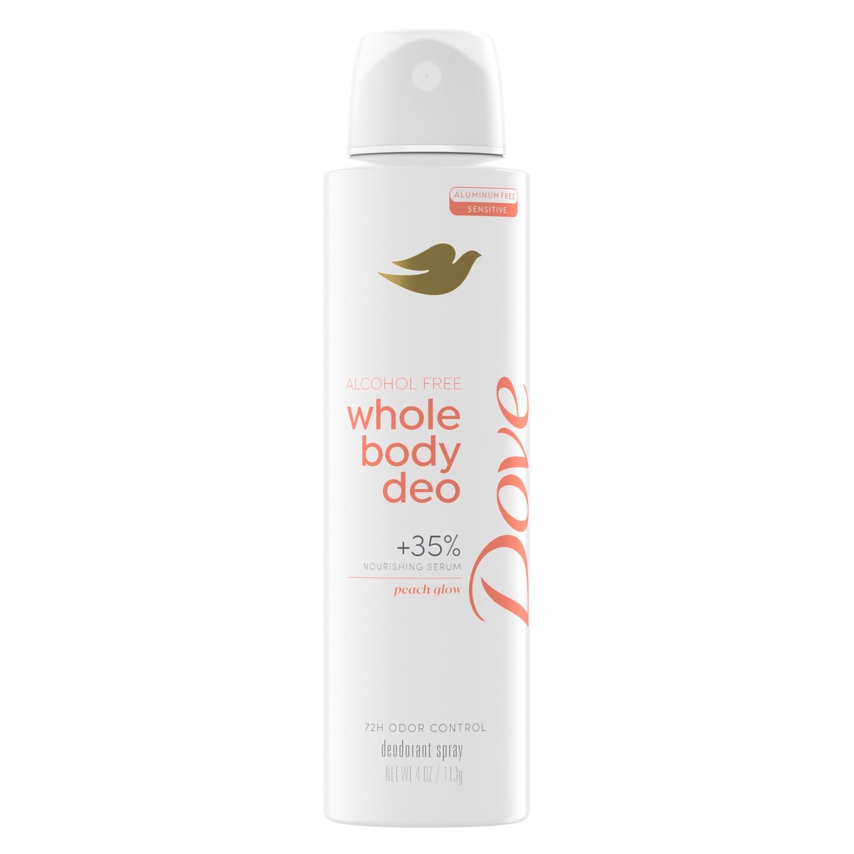 Dove Whole Body Deo Alcohol Free Deodorant Spray for Women, 72-Hour Odor Control, Peach Glow, 4 oz - görsel 2