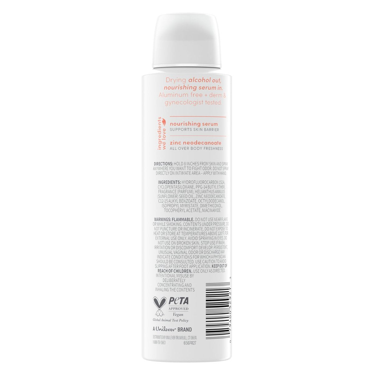 Dove Whole Body Deo Alcohol Free Deodorant Spray for Women, 72-Hour Odor Control, Peach Glow, 4 oz - görsel 4