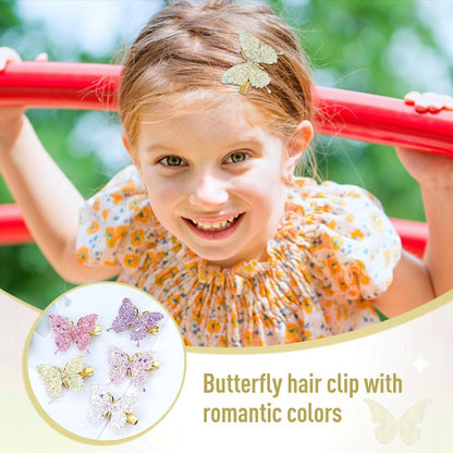 Dizila 36 Pieces / 18 Pairs 5.2 cm Y2K Fairy Glitter Sequin Butterfly Hair Clips for Girls Women - Multicolor Metal Barrettes