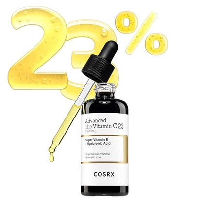 COSRX Advanced Pure Vitamin C 23% Serum with Vitamin E & Glutathione - Renewal Formula, Korean Vitamin C Serum for Fine Lines, Uneven Skin Tone & Dull Skin, 0.7 oz Avelisse