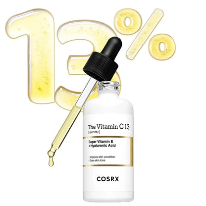 COSRX Pure Vitamin C 13% Serum with Vitamin E & Hyaluronic Acid - Hydrating Korean Facial Serum for Fine Lines, Uneven Skin Tone & Dull Skin, 0.67 fl oz Avelisse