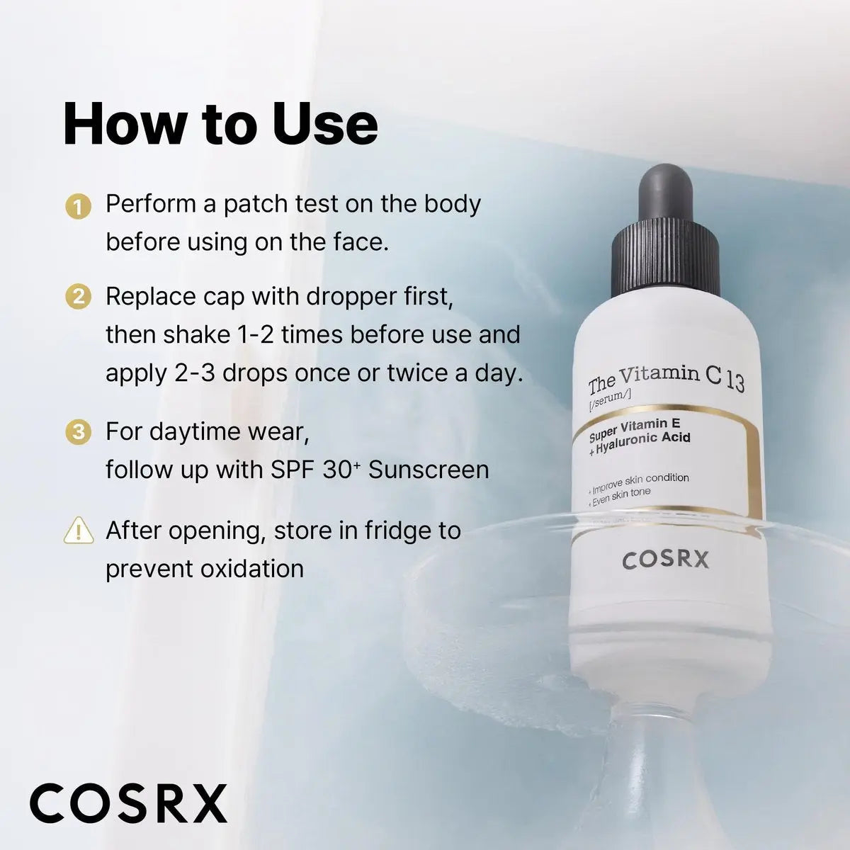 COSRX Pure Vitamin C 13% Serum with Vitamin E & Hyaluronic Acid - Hydrating Korean Facial Serum for Fine Lines, Uneven Skin Tone & Dull Skin, 0.67 fl oz Avelisse