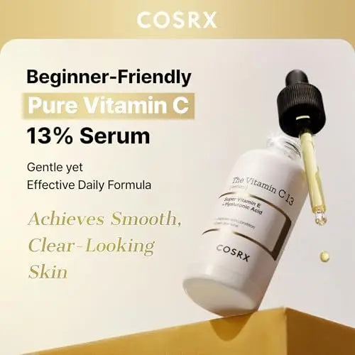 COSRX Pure Vitamin C 13% Serum with Vitamin E & Hyaluronic Acid - Hydrating Korean Facial Serum for Fine Lines, Uneven Skin Tone & Dull Skin, 0.67 fl oz Avelisse