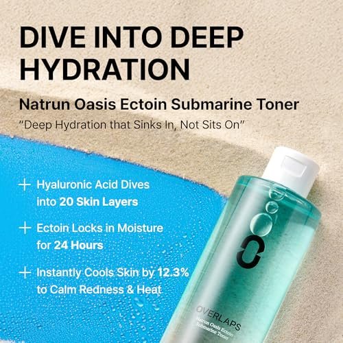 Overlaps 5000ppm Ectoin Calming Toner | Redness Relief & Barrier Repair for Sensitive & Blemish-Prone Skin | Glass Skin Hydration with Hyaluronic Acid & Panthenol | Korean Skincare, 8.45 fl. oz. Avelisse