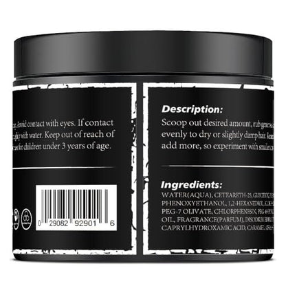 Crownnaturally CNNY Hair Pomade 4oz - Strong Hold & Medium Shine - Professional Barber Grade Styling Wax for Men