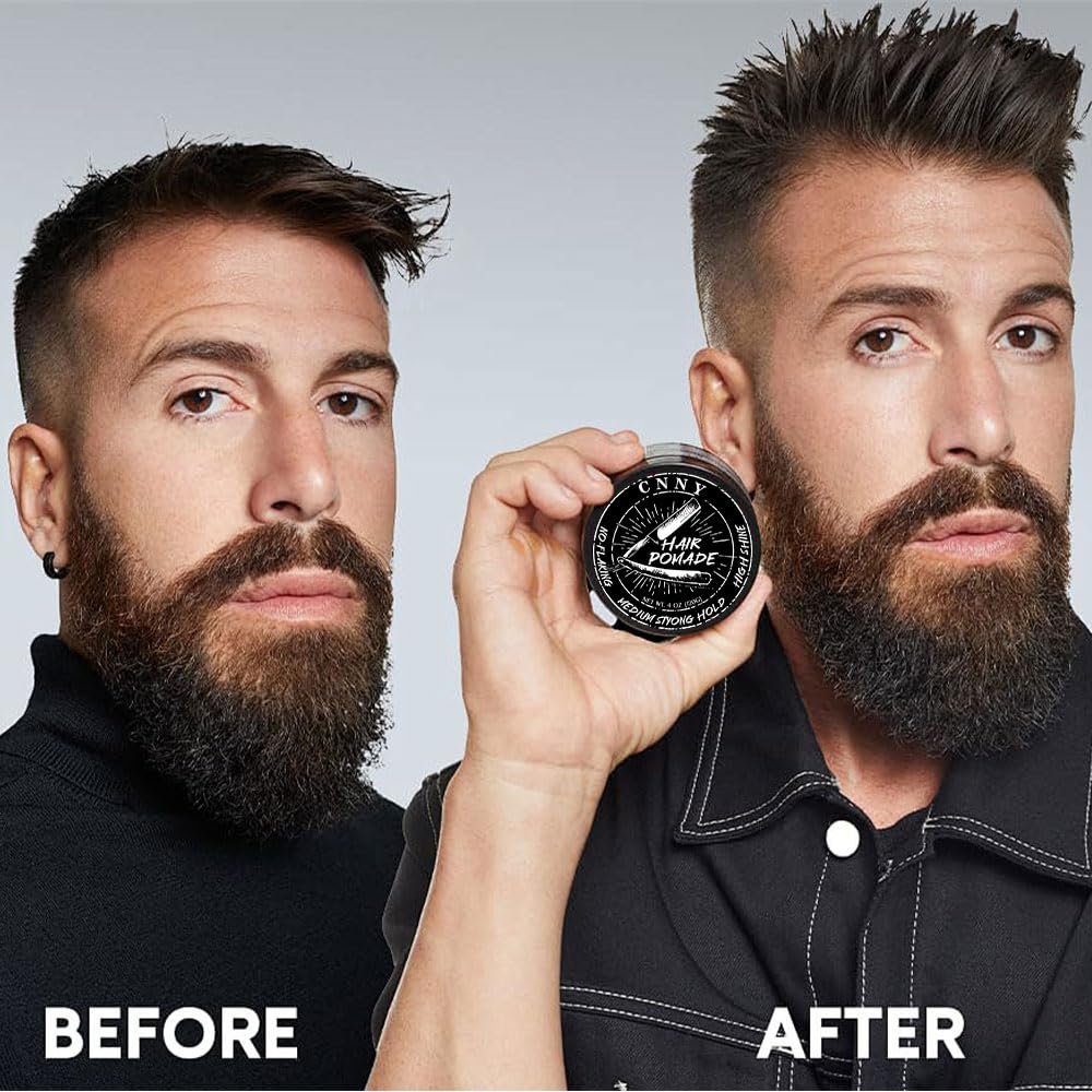 Crownnaturally CNNY Hair Pomade 4oz - Strong Hold & Medium Shine - Professional Barber Grade Styling Wax for Men - görsel 9