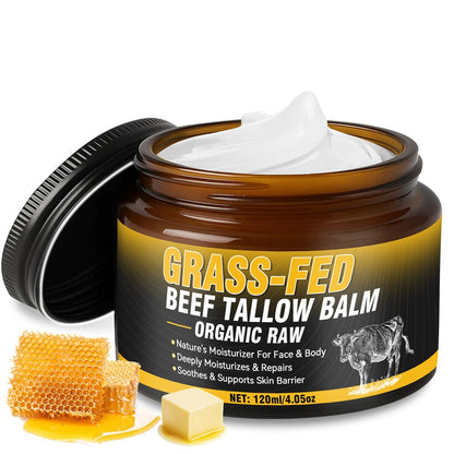 Wonshine Beef Tallow for Skin Cream – Grass-Fed Whipped Tallow & Honey Balm, Deep Nourishing Face Moisturizer 4.05 oz Avelisse