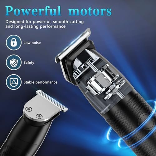 Bomxin Beard Trimmer for Men 6 in 1 Cordless Waterproof Electric Hair Clippers Mustache Body Face Trimmer All in One Grooming Kit with LED Display USB Rechargeable Avelisse