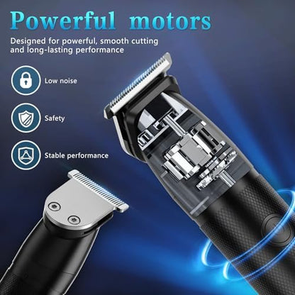 Bomxin Beard Trimmer for Men 6 in 1 Cordless Waterproof Electric Hair Clippers Mustache Body Face Trimmer All in One Grooming Kit with LED Display USB Rechargeable Avelisse