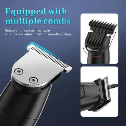 Bomxin Beard Trimmer for Men 6 in 1 Cordless Waterproof Electric Hair Clippers Mustache Body Face Trimmer All in One Grooming Kit with LED Display USB Rechargeable Avelisse