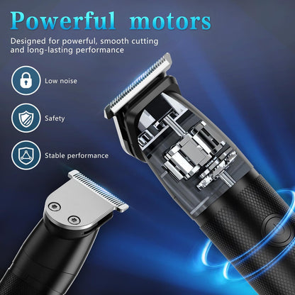 Bomxin Beard Trimmer for Men 6 in 1 Cordless Waterproof Electric Hair Clippers Mustache Body Face Trimmer All in One Grooming Kit with LED Display USB Rechargeable Avelisse