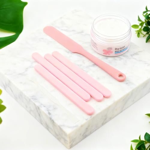 Non-Stick Silicone Waxing Spatulas - 4 Pack Reusable Hair Removal Applicators for Hard Wax, Eyebrow Wax Sticks - Home & Salon Use (Pink) - görsel 10