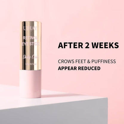 Anti-Aging Retinol Eye Stick - Dark Circle Corrector & Puffiness Reducer, All-in-One Eye Balm for Wrinkles & Under-Eye Bags, Infused with Caffeine, Vitamin C & Niacinamide, Hydrating & Firming