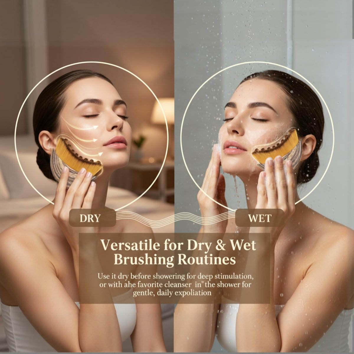 Lymphatic Drainage Face Brush – Dry Brush for Face Lifting & Contour, Soft Bristles, Gua Sha Alternative for Reducing Puffiness & Face Sculpting - görsel 7