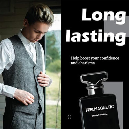 FeelMagnetic Perfume with Pheromones-Infused for Women & Men - Long-Lasting Social Confidence Unisex Fragrance 50ml Avelisse
