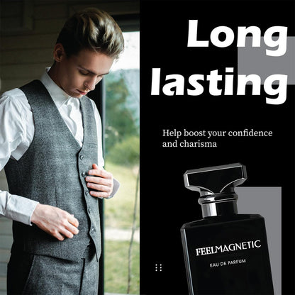 FeelMagnetic Perfume with Pheromones-Infused for Women & Men - Long-Lasting Social Confidence Unisex Fragrance 50ml Avelisse