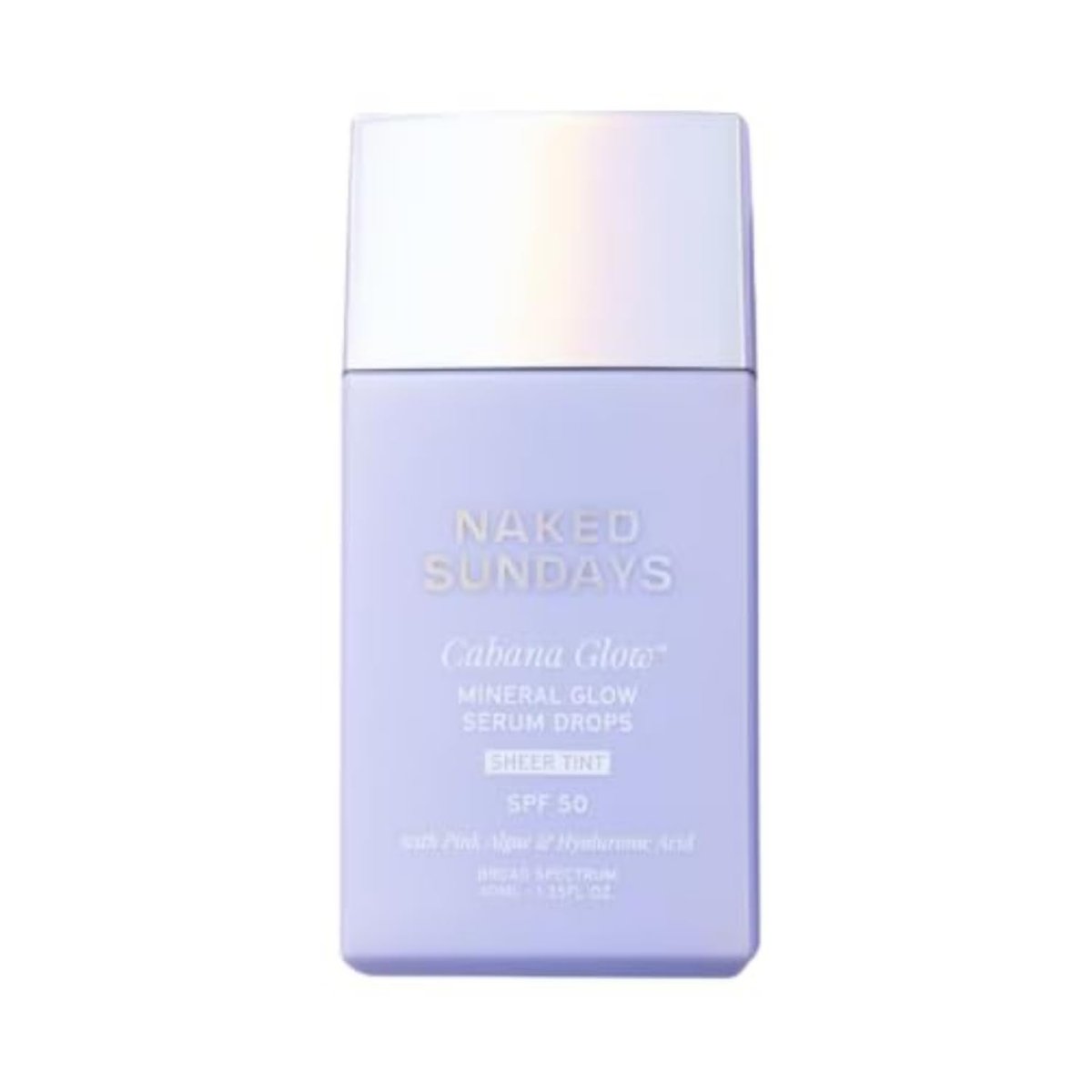 Naked Sundays CabanaGlow Sheer Tint Serum Drops SPF 50 Mineral Tinted Sunscreen - Non-Nano Zinc, Hyaluronic Acid & Skin-Perfecting Pigments, Lightweight Avelisse