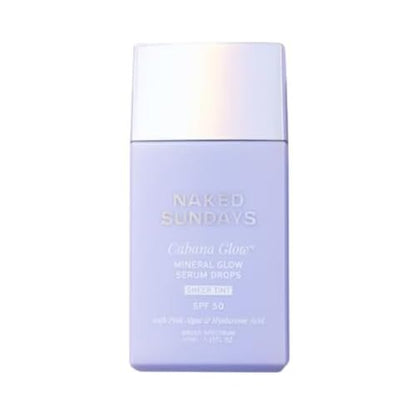 Naked Sundays CabanaGlow Sheer Tint Serum Drops SPF 50 Mineral Tinted Sunscreen - Non-Nano Zinc, Hyaluronic Acid & Skin-Perfecting Pigments, Lightweight Avelisse
