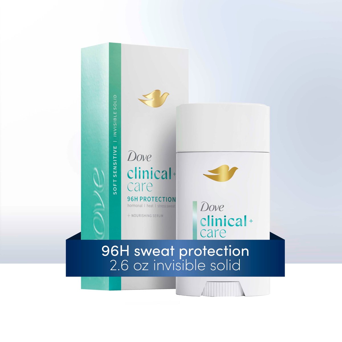 Dove Clinical + Care Antiperspirant Deodorant Invisible Solid Stick for Women, Clean Soft, for Sensitive Skin, Hypoallergenic, 2.6 oz - görsel 7