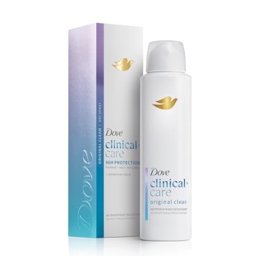 Dove Clinical + Care Antiperspirant Deodorant Dry Spray for Women Original Clean with Nourishing Serum, 3.8 oz - görsel 2