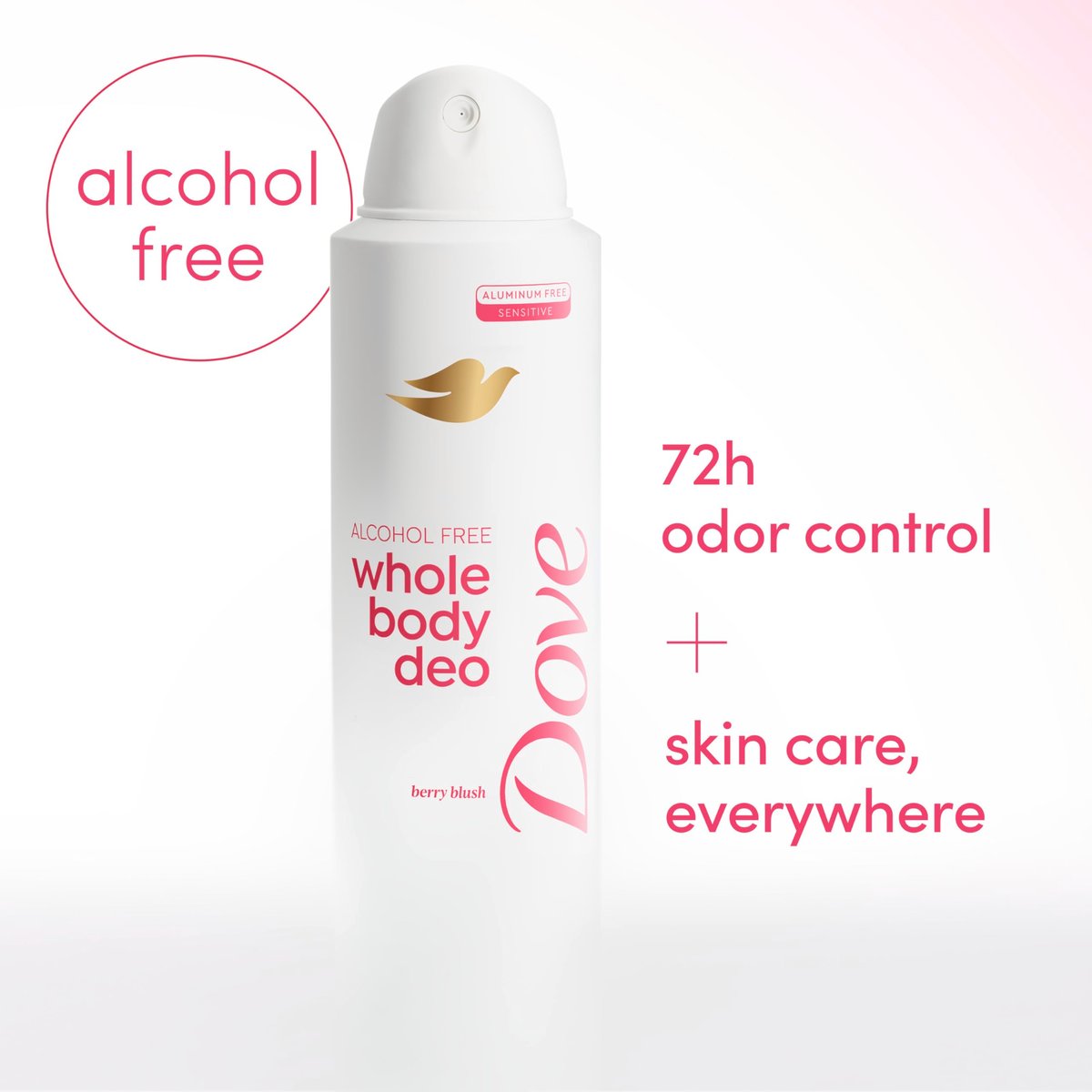 Dove Whole Body Deo Alcohol Free Deodorant Spray for Women, Berry Blush, 4 oz - görsel 5