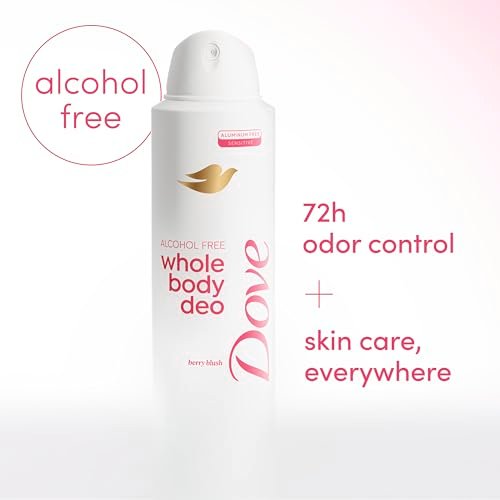 Dove Whole Body Deo Alcohol Free Deodorant Spray for Women, Berry Blush, 4 oz - görsel 6