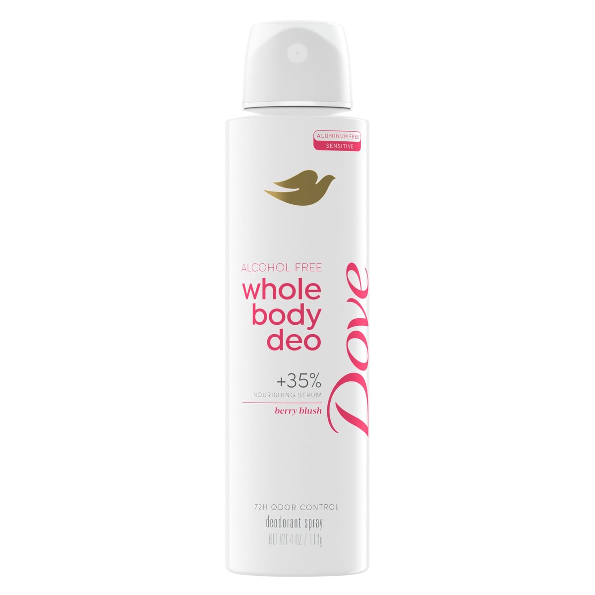 Dove Whole Body Deo Alcohol Free Deodorant Spray for Women, Berry Blush, 4 oz - görsel 1