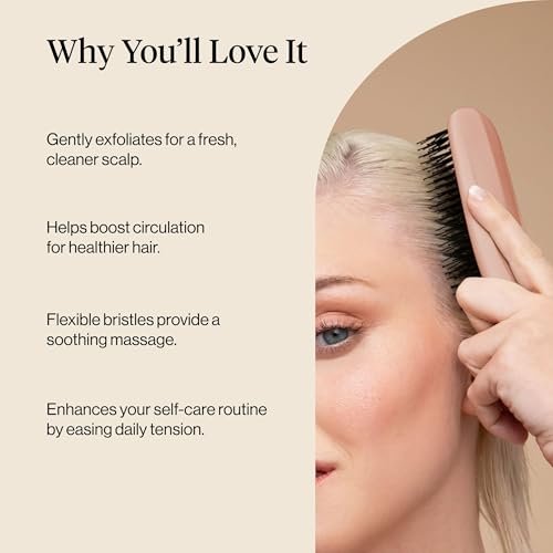 Kitsch Scalp Renewal Brush – Terracotta Exfoliating & Scalp Massager for Hair Growth, Gentle Head Massage Brush to Remove Buildup & Boost Circulation - görsel 10