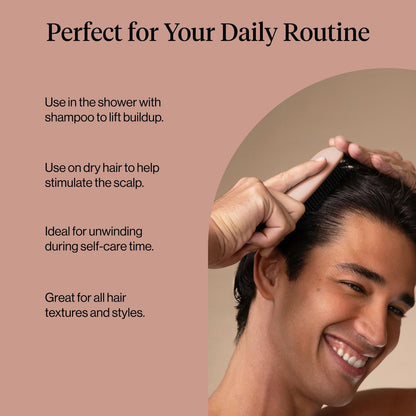 Kitsch Scalp Renewal Brush – Terracotta Exfoliating & Scalp Massager for Hair Growth, Gentle Head Massage Brush to Remove Buildup & Boost Circulation