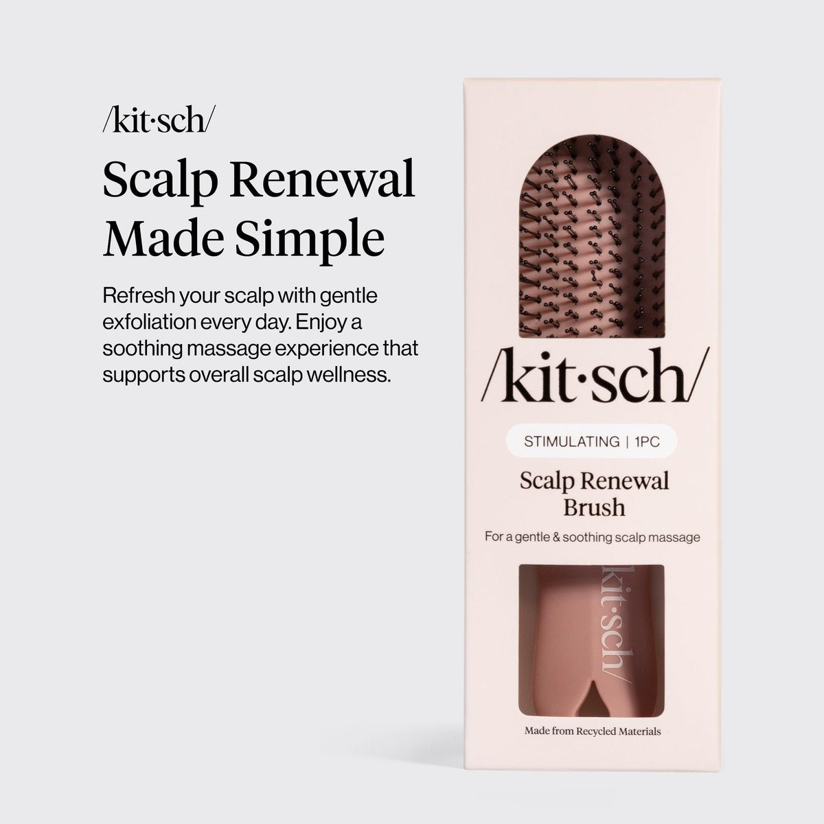 Kitsch Scalp Renewal Brush – Terracotta Exfoliating & Scalp Massager for Hair Growth, Gentle Head Massage Brush to Remove Buildup & Boost Circulation - görsel 5