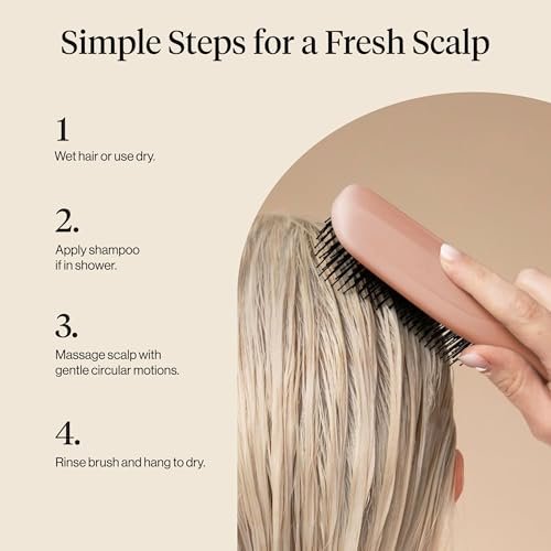 Kitsch Scalp Renewal Brush – Terracotta Exfoliating & Scalp Massager for Hair Growth, Gentle Head Massage Brush to Remove Buildup & Boost Circulation - görsel 14