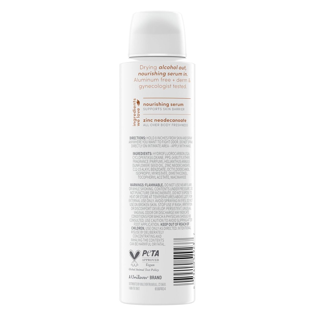 Dove Whole Body Deo Alcohol Free Deodorant Spray for Women, Coconut Vanilla, 4 oz Avelisse