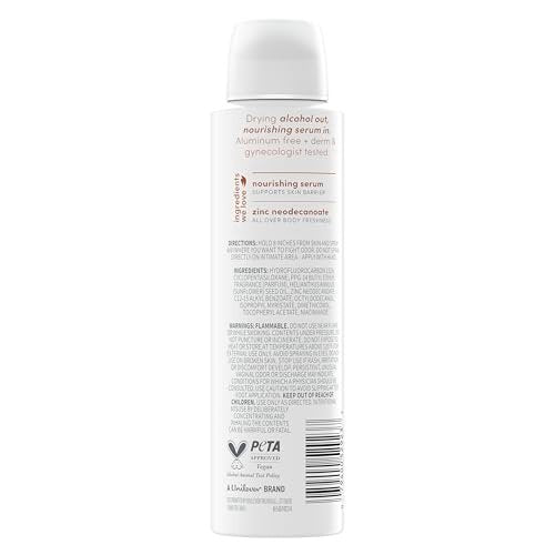 Dove Whole Body Deo Alcohol Free Deodorant Spray for Women, Coconut Vanilla, 4 oz Avelisse
