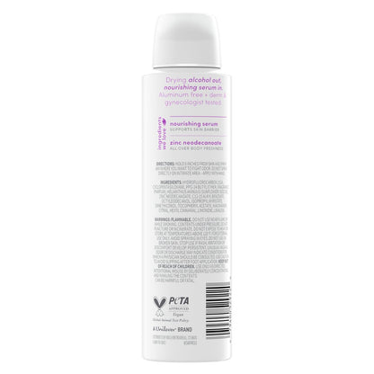 Dove Whole Body Deo Alcohol Free Deodorant Spray for Women, 72-Hour Odor Control, Lavender Bloom, 4 oz