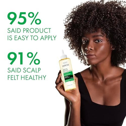 VICHY Dercos Anti-Dandruff Shampoo with Salicylic Acid – Water to Foam Formula for Itchy Scalp & Curly Hair – Sulfate Free, Frizz Control, 6.76 Fl Oz Avelisse