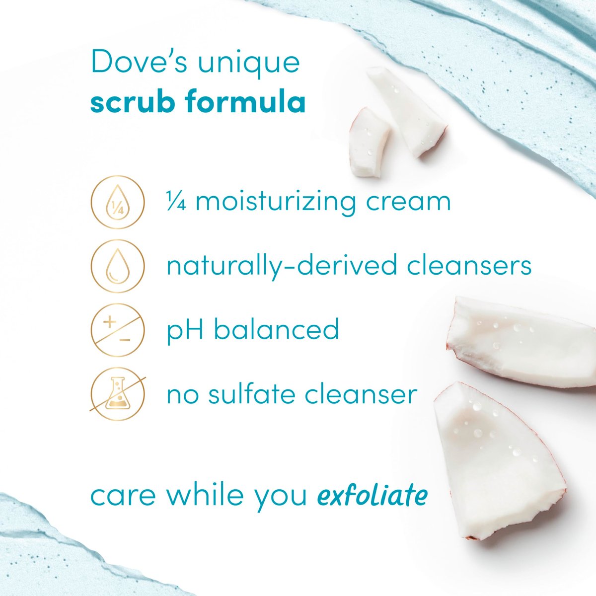 Dove Moisturizing Body Scrub – Coconut & Lime, pH-Balanced Whipped Texture, Skin-Renewing Exfoliator, 15 oz - görsel 9
