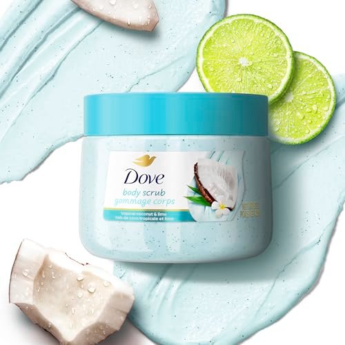 Dove Moisturizing Body Scrub – Coconut & Lime, pH-Balanced Whipped Texture, Skin-Renewing Exfoliator, 15 oz - görsel 12